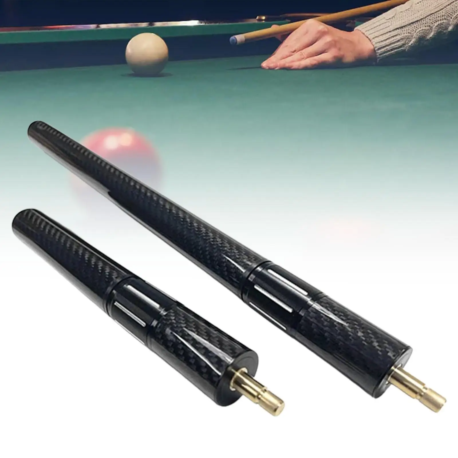 Telescopic Pool Cue Extender Billiard Snookers Cue Extension for Athlete