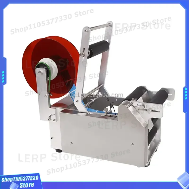 Automatic Electric Labeling Machine Stainless Steel for Self Adhesive Labels on Glass Bottles Plastic Round Bottles and Pipes