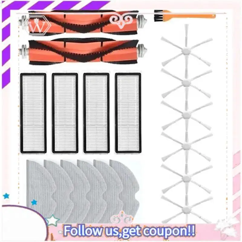 دائم ل Mijia 2C STYTJ03ZHM جهاز آلي لتنظيف الأتربة استبدال أجزاء فرشاة جانبية رئيسية فلتر HEPA ممسحة القماش اكسسوارات عدة