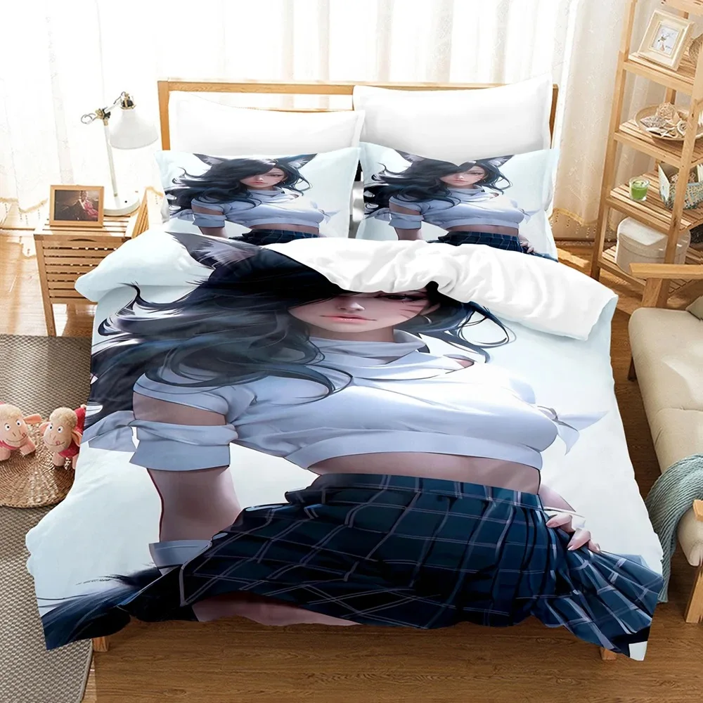 Sexy Fox Girl Bedding Set High-grade Duvet Cover Youth Bed Cover Set Comforter Bedding Sets Quilt Cover King/Queen Bedding Set