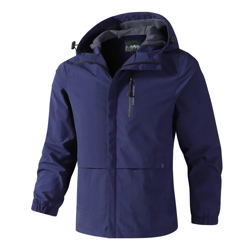 Men's Zip Long Sleeve Cardigan Hooded Casual Work Jacket Fashion Top