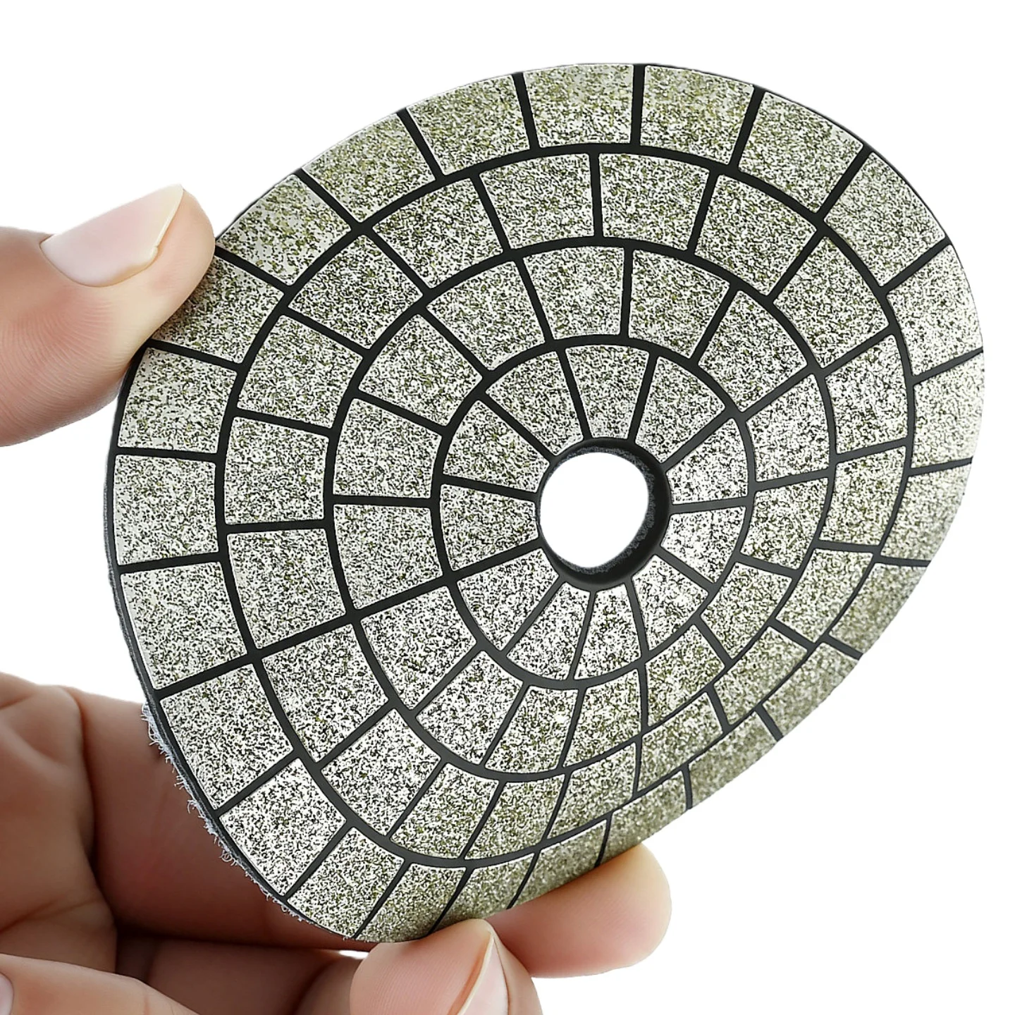 80/100/125/150mm Galvanisierte Diamant-Schleifscheibe Polierpad für Fliesen, Glas, Metall, Holz, Kantenbearbeitung, Entgratung, Polieren – Detail 7