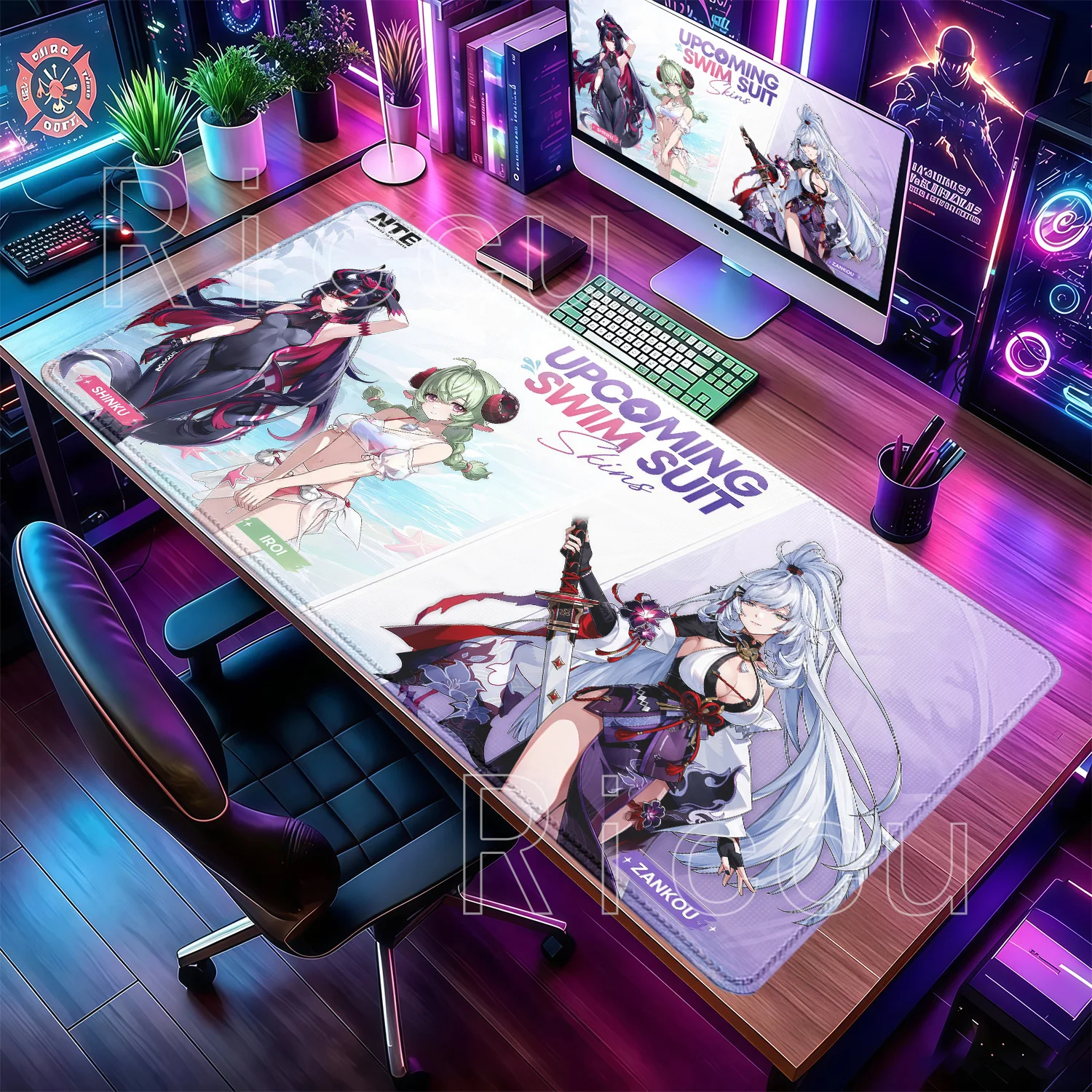 Mousepad Iroi Neverness To Everness NTE Overlock Office Anime Cute Girl Mouse Pad Gaming Keyboard Non-slip HD Printing Desk Mat