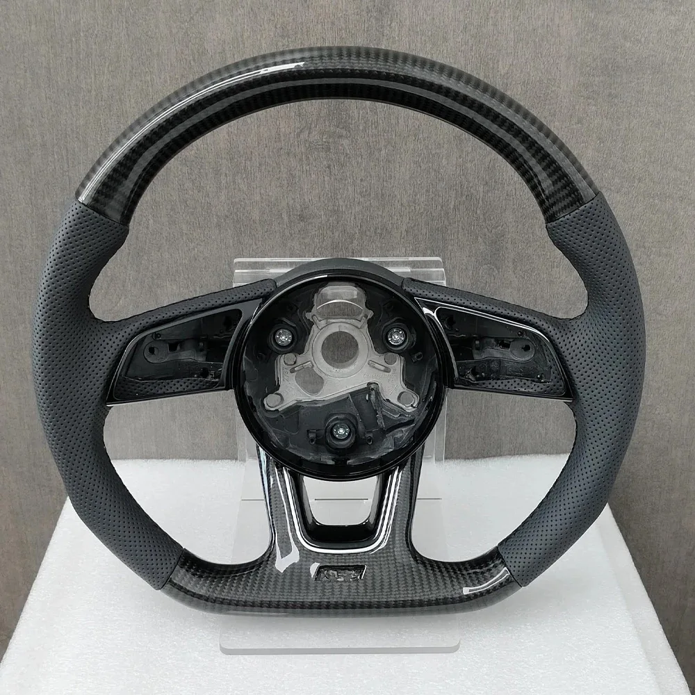 Geeignet für Audi A4 B9 Lenkradunterteil aus Carbonfaser-Leder, Audi A3A4A5 Lenkrad komplett aus Carbonfaser – Detail 2