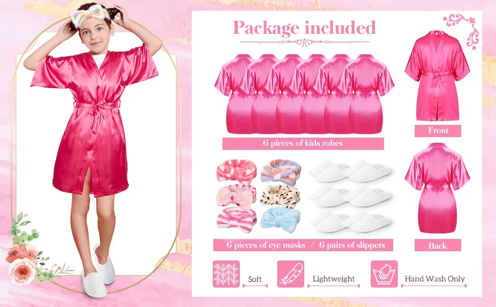 6/8/10/12 مجموعة حفلة سبا للفتيات سبا حفلة عيد ميلاد لوازم للأطفال هدايا حفلات الزفاف مع عصابات الرأس معصوب العينين