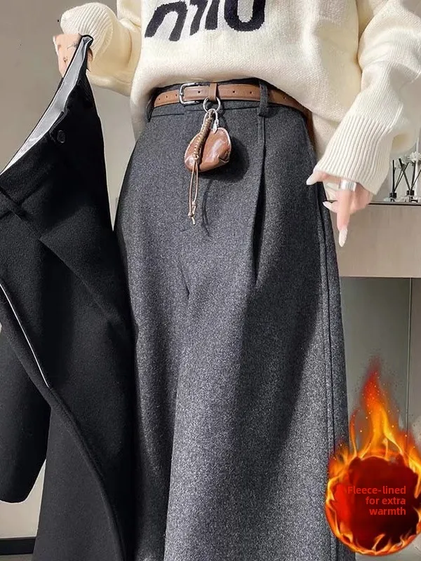 

Женские утепленные брюки-палаццо с высокой талией из смесового полиэстера, осенне-зимние, повседневные, в стиле Harlan Seven