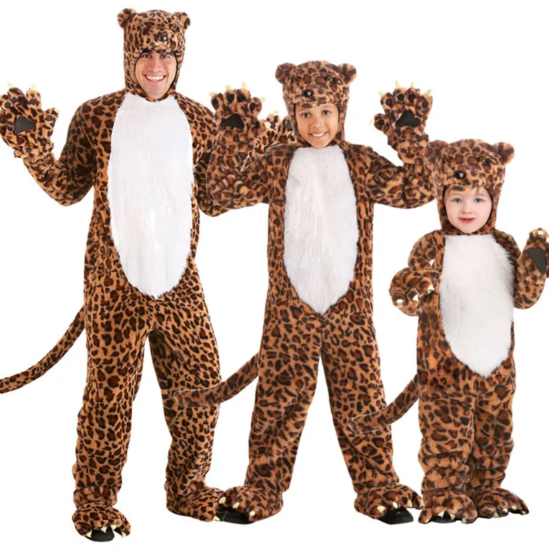 

Halloween Costume Children's Day Stage Performance Leopard Party Role Play Adult Children Leopard Costume Money Leopard Costume