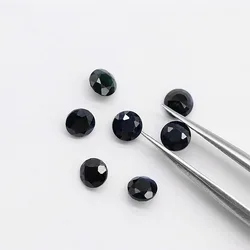 Factory Wholesale 100% Real Natural Circular Burmese Sapphire Gemstone Loose Gems Diy Material for Jewelry
