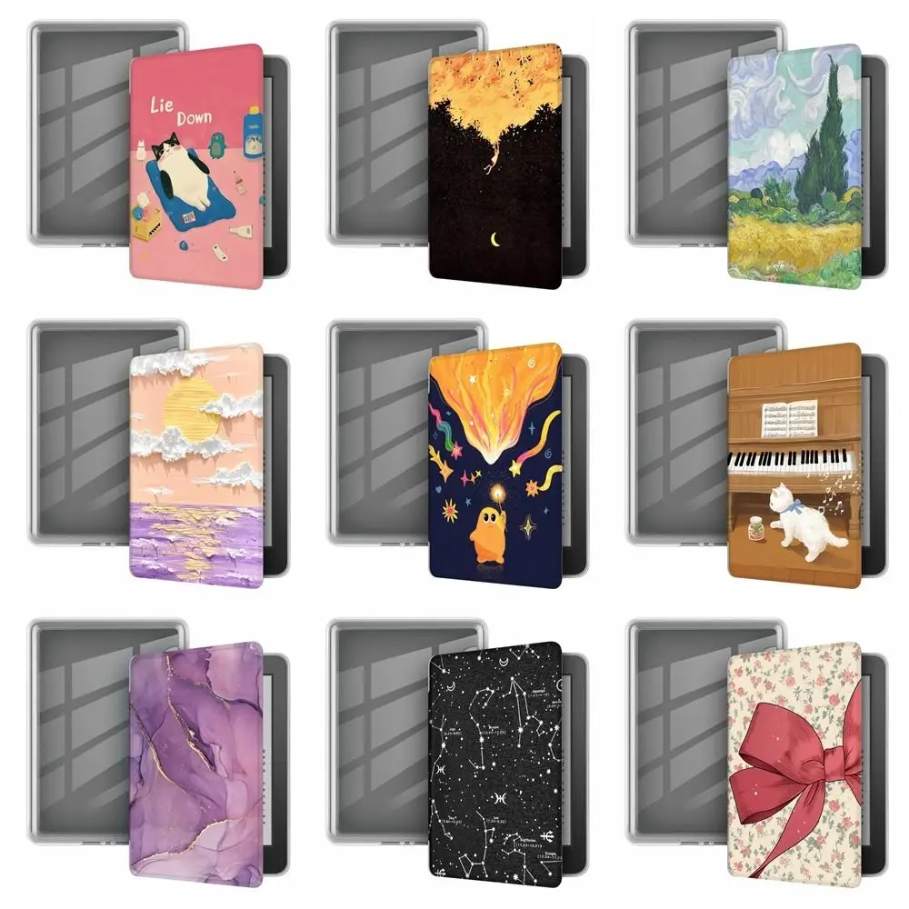 Auto Wake/Sleep e-Reader Case Shockproof Leather Protective Shell for Kindle Paperwhite 12th Gen 2024 7 inch Colorsoft