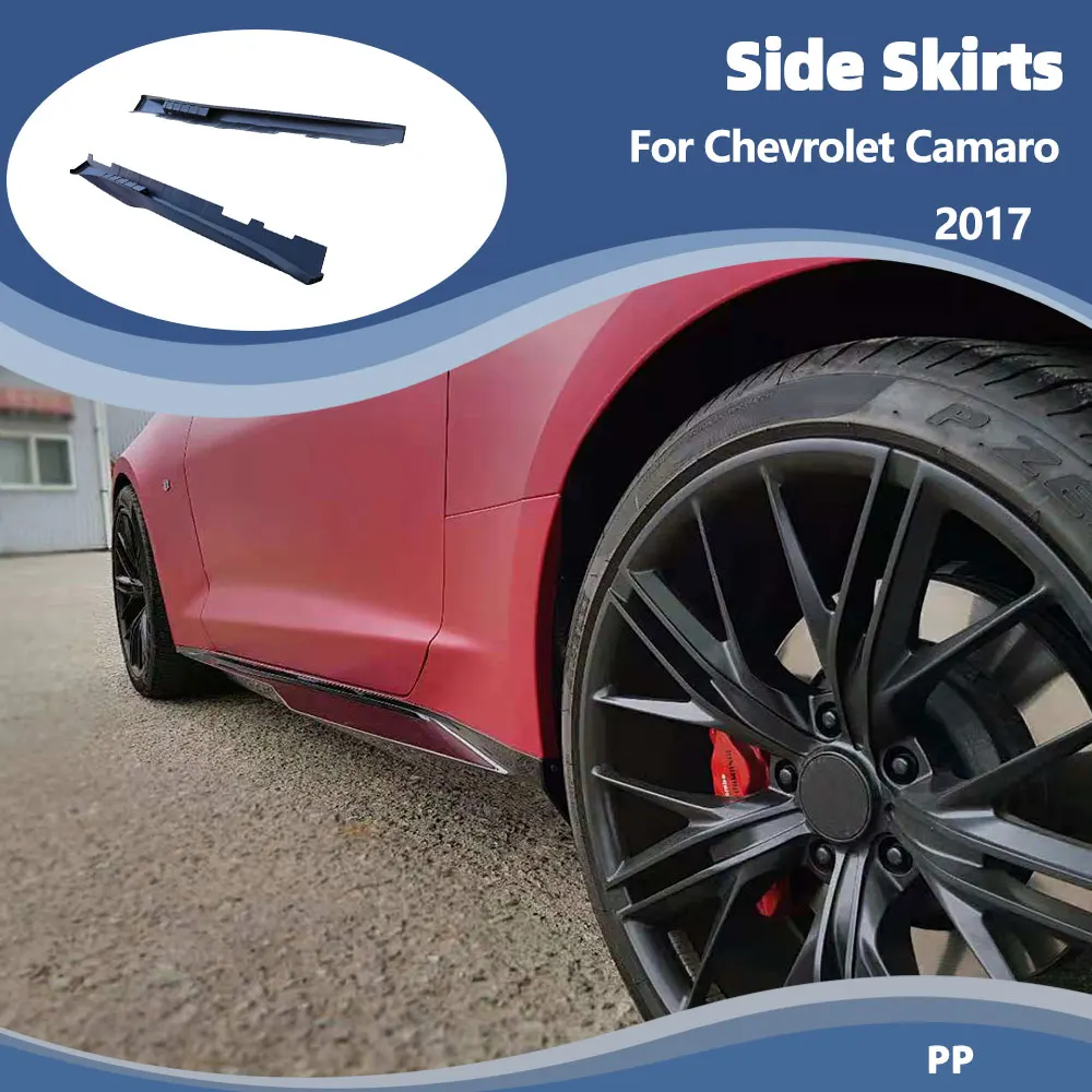 

Side Skirts For Chevrolet Camaro Coupe 2 Door 2017 Car Side Door Bumper Lip Skirts Apron PP Car Body Kits