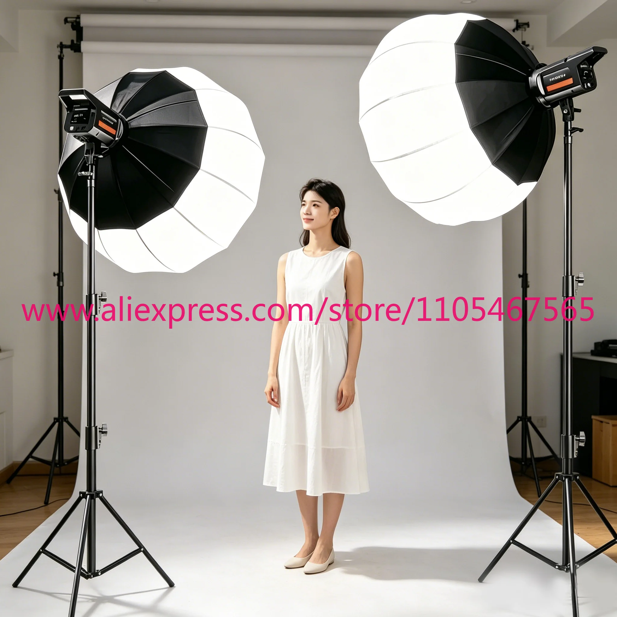 1PCS soft light remote control video light Ra85 100W 185V 245V 3200K 6500K angle adjustment LED photography light