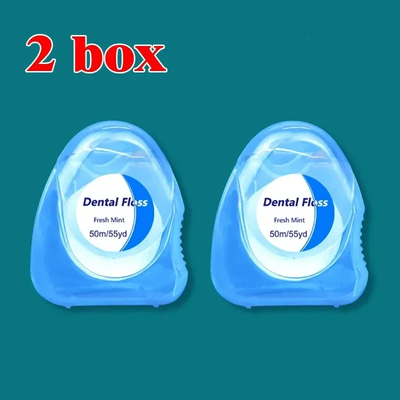 Dental Micro Wax Peppermint flavor Flosser Interdental Brush Built-In Spool Flat Wire Teeth Stick Tooth Cleaner Oral Hygiene