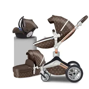 Hot Mom 3 in 1 Baby Pushchair Baby Stroller High Landscape Stroller For Newborn Baby Multiple Accessories Model F22 AliExpress