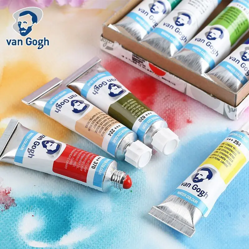 

Van Gogh Original Watercolor Paint 10ml Tube Art Supplies Painting Artist Brilliant Transparent Colors College Grade Lightfast