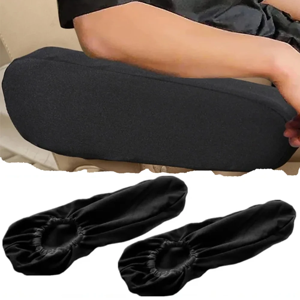 2x Car Armrest Cover Elasticity Cloth Fabric Car Centre Console Armrest Protector Universal for Car Seats Decor