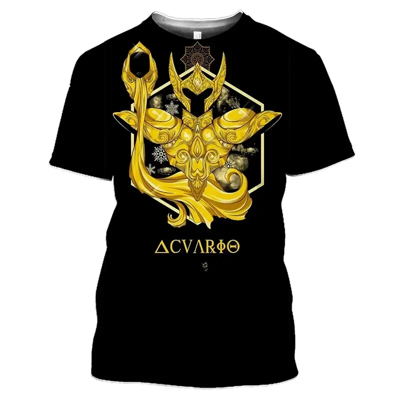 Anime Saint Seiya 3D Print T-Shirts Streetwear Casual Men Women Fashion Short Sleeve T Shirt O-Neck Male Tees Tops Clothing