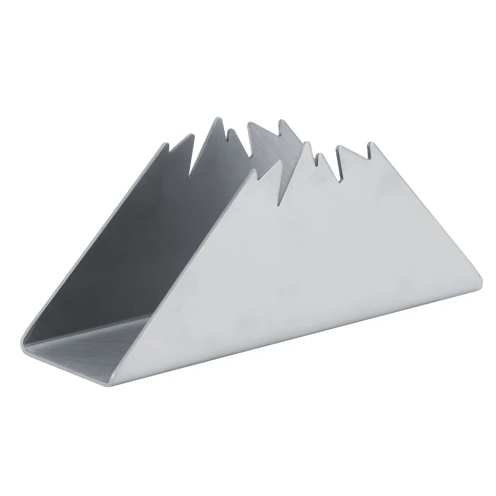 E5 Stainless Steel Stainless Steel Napkin Rack Freestanding Snow Mountain Design Vertical Table Tissue Rack Holds 30-50 Napkins