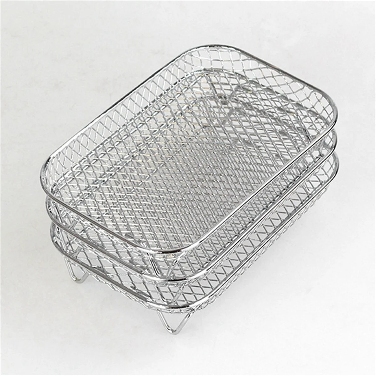 

HHTL 13-Piece Air Fryer Oven Set with 3-Tier Stackable Grilling Rack for Home Kitchen 19x13cm