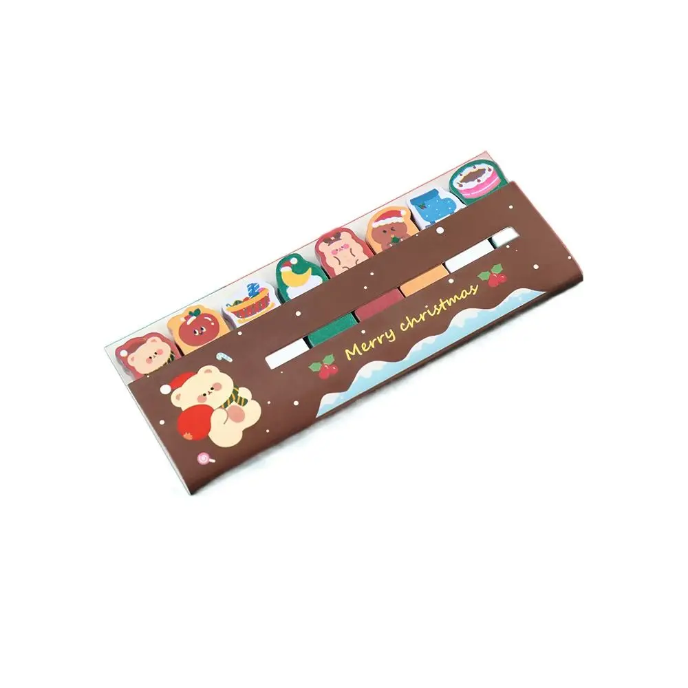 120 Sheets Christmas Sticky Notes Cartoon Notepad Label Note Cute Index Planner Sticker Christmas Memo Pad School Office