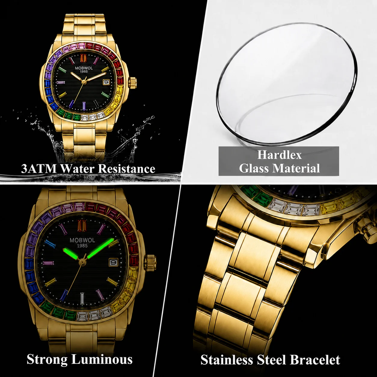 MOBWOL Fashion Business Men's - Smartwatch Watches Birthday Gift For Men 评论和价格