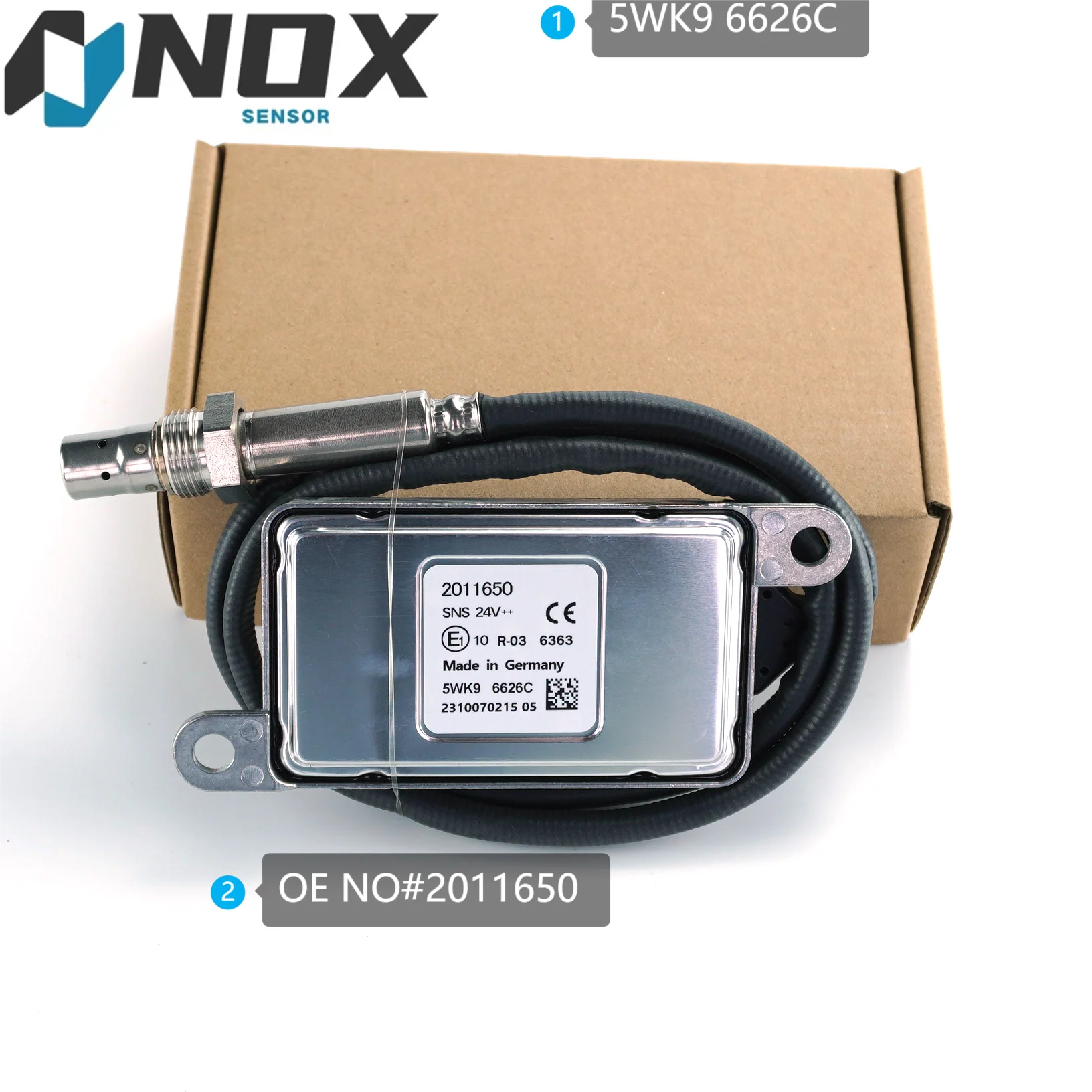 

5WK96626C Original diesel engine 24V Nox Sensor Nitrogen Oxygen Sensors 2011650 5WK9 6626C for DAF Truck