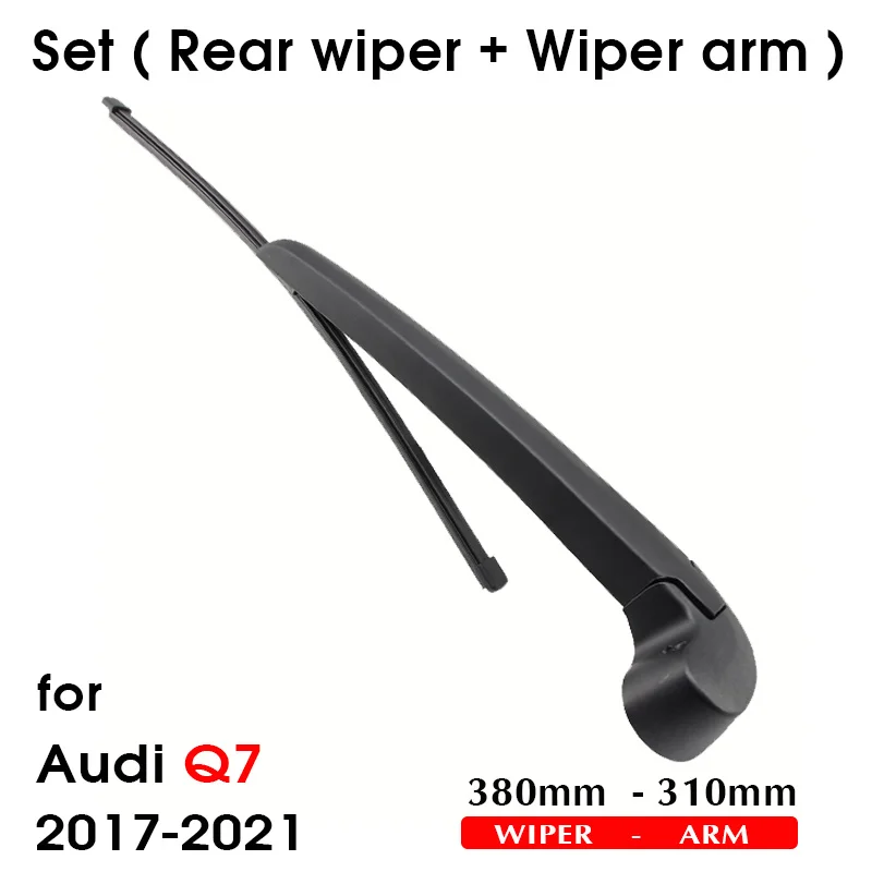 Car Wiper Blade For Audi Q7 2017-2021 Rear Back Windshield Windscreen Rear Wiper 380mm+Arm 310mm Car Accessories