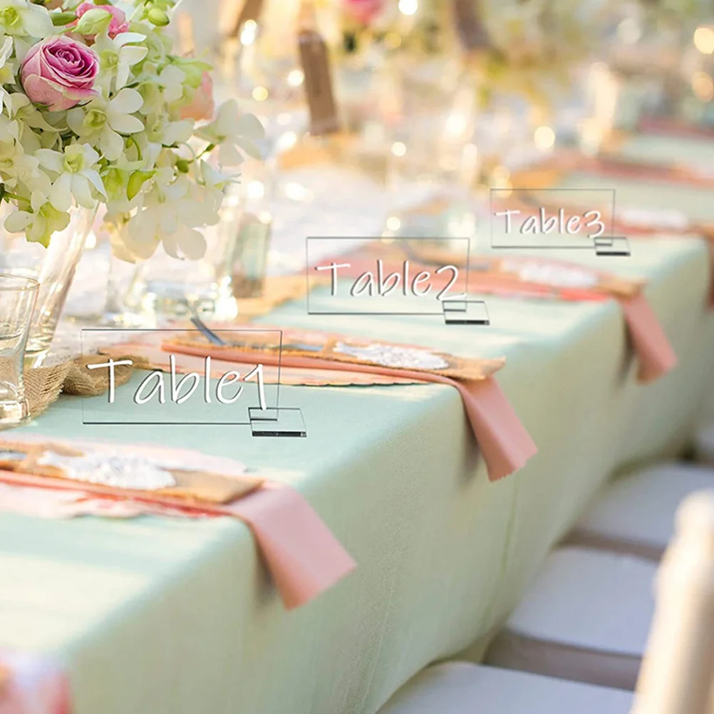 

12 Pcs Digital Table Number Plate Seating Sign Wedding Signs Signage Blank Acrylic Numbers for Tables