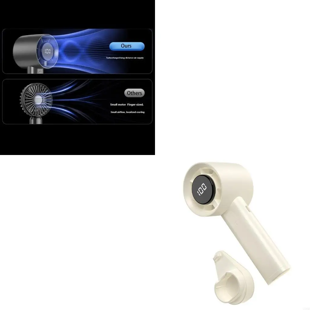   Portable Handheld Fan 100 Speed Mini Cooling Desk Fan Quiet Handheld Fan