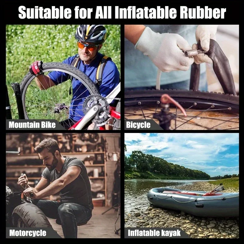 32pcs Bike Tire Repair Kit - Bicycle Inner Tube Puncture Patch Set with Vulcanizing Patches for Road/Mountain Cycling