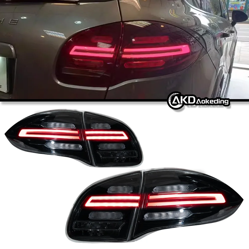 AKD Car Styling for Porsche Cayenne Tail Lights 2011-2014 Cayenne LED Tail Lamp DRL Dynami Signal Brake Reverse Auto Accessories