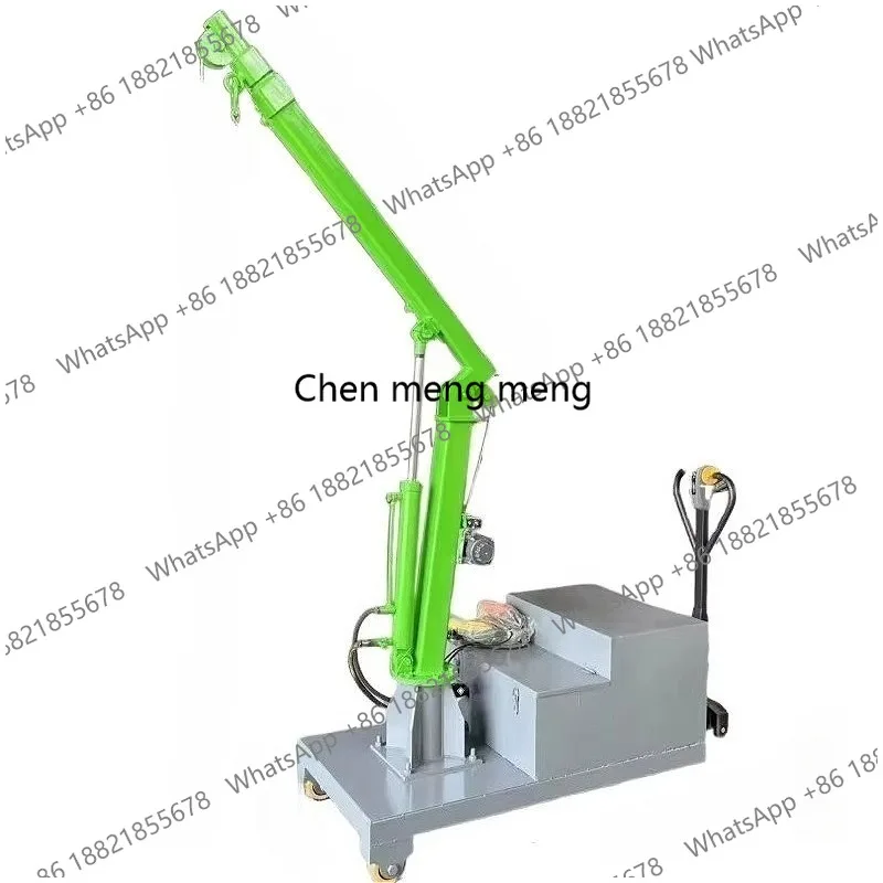 Workshop Electric Walking Balanced Handling Crane 0.5T Single-arm Crane Mobile Rotary Hydraulic Small Crane 220V 72V