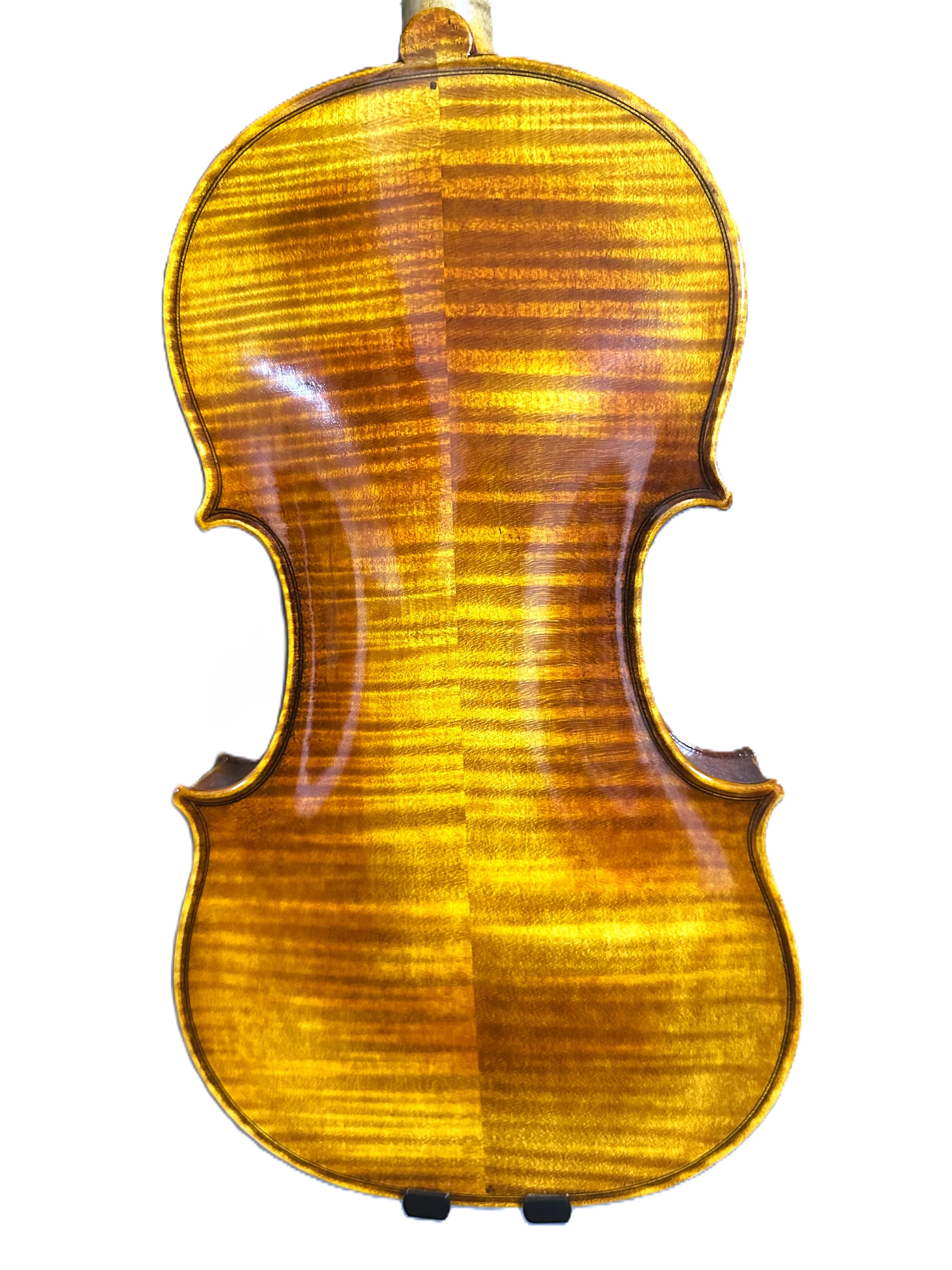 Handmade European‑Wood Vintage Violin, Solid Wood Tiger‑Striped Adult Violin