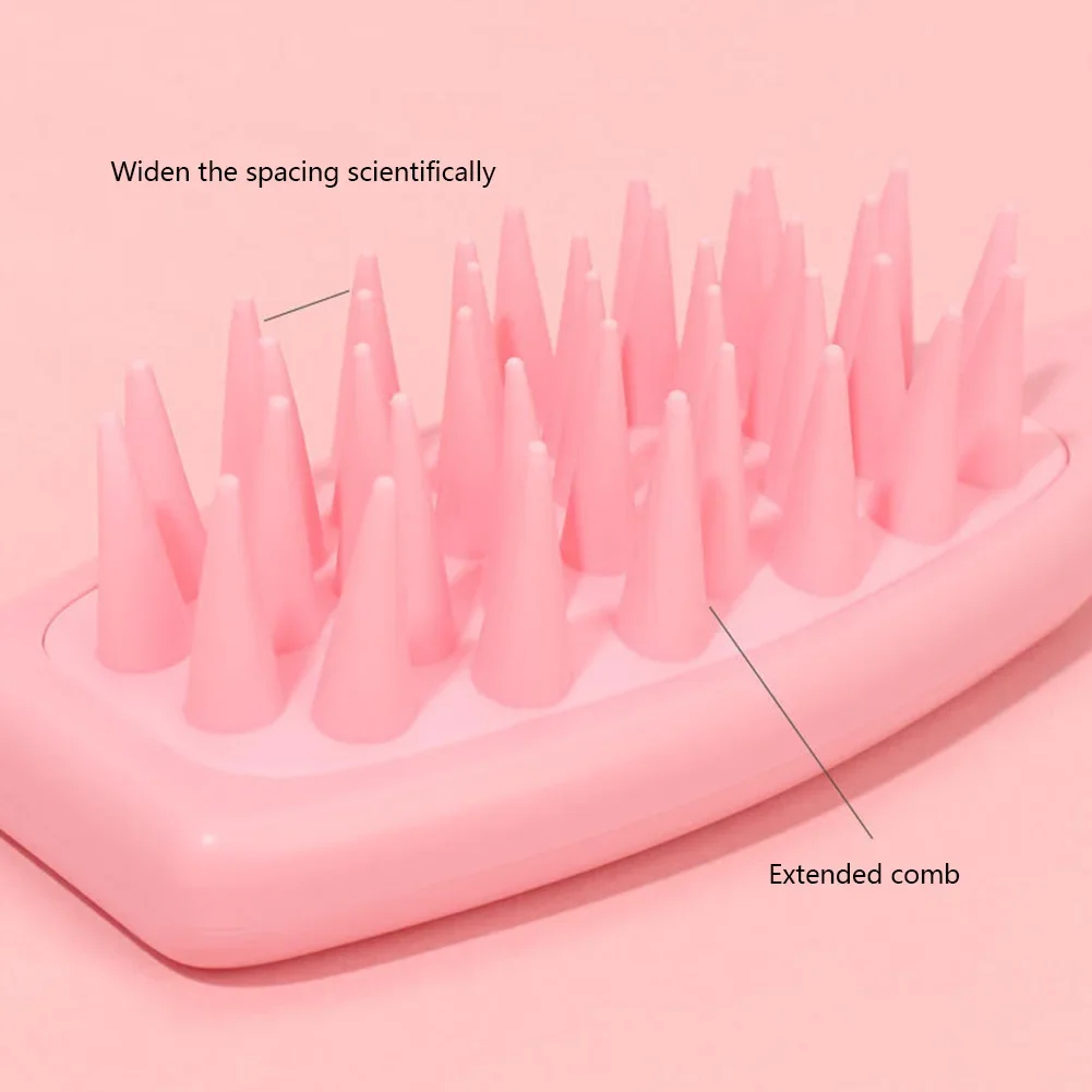 تمديد مقبض لينة سيليكون شامبو فروة الرأس الشعر مدلك غسل الشعر مشط فرشاة اغتسال حمام سبا تدليك فرشاة بالجملة
