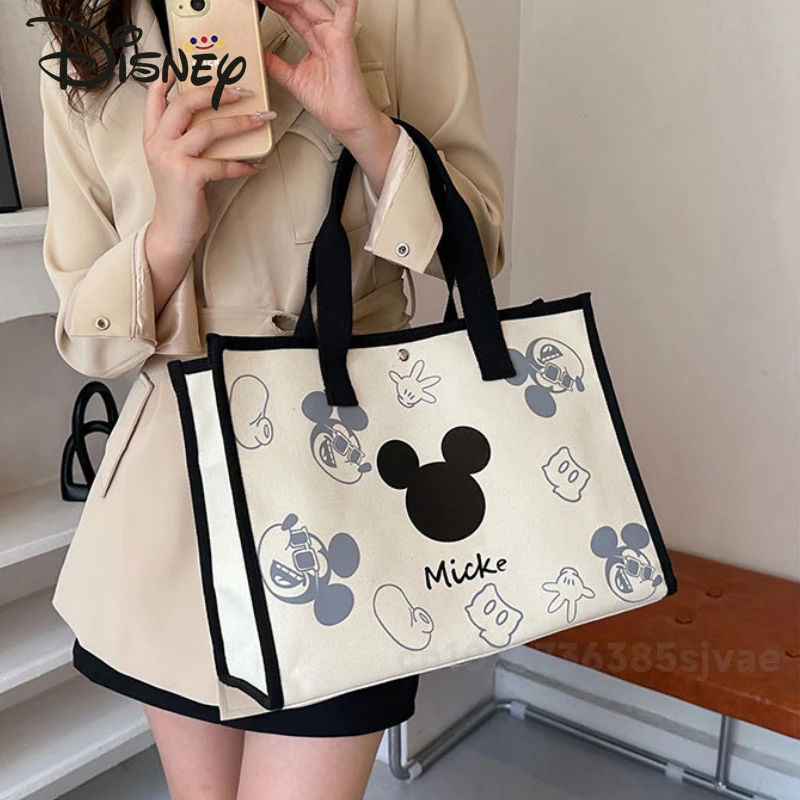 Disney Mickey 2024 New Women\'s Handbag Fashionable High Quality Women\'s Shoulder Bag Cartoon Large Capacity Women\'s Shopping Bag