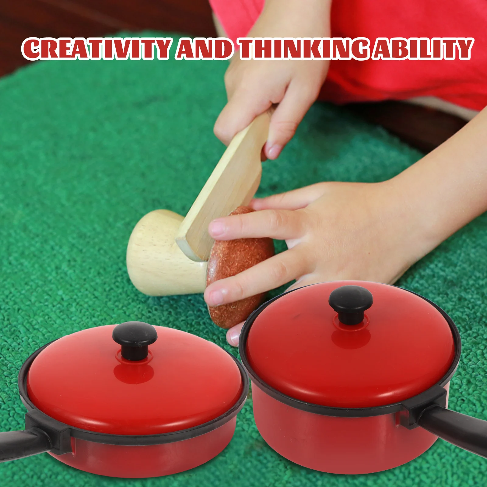 Colorful Kitchenware Set Kids Educational Toy 43x28x7cm EcoFriendly Plastic Creativity Thinking Skills - Image 2