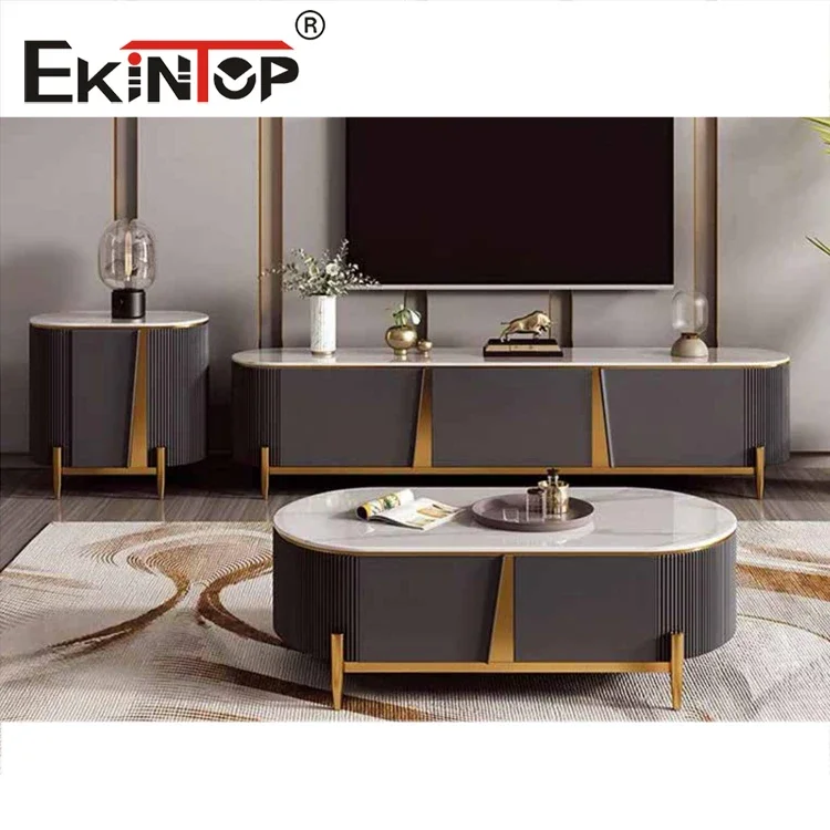 Ekintop-conjunto de mesa de madeira mármore moderno, alta qualidade