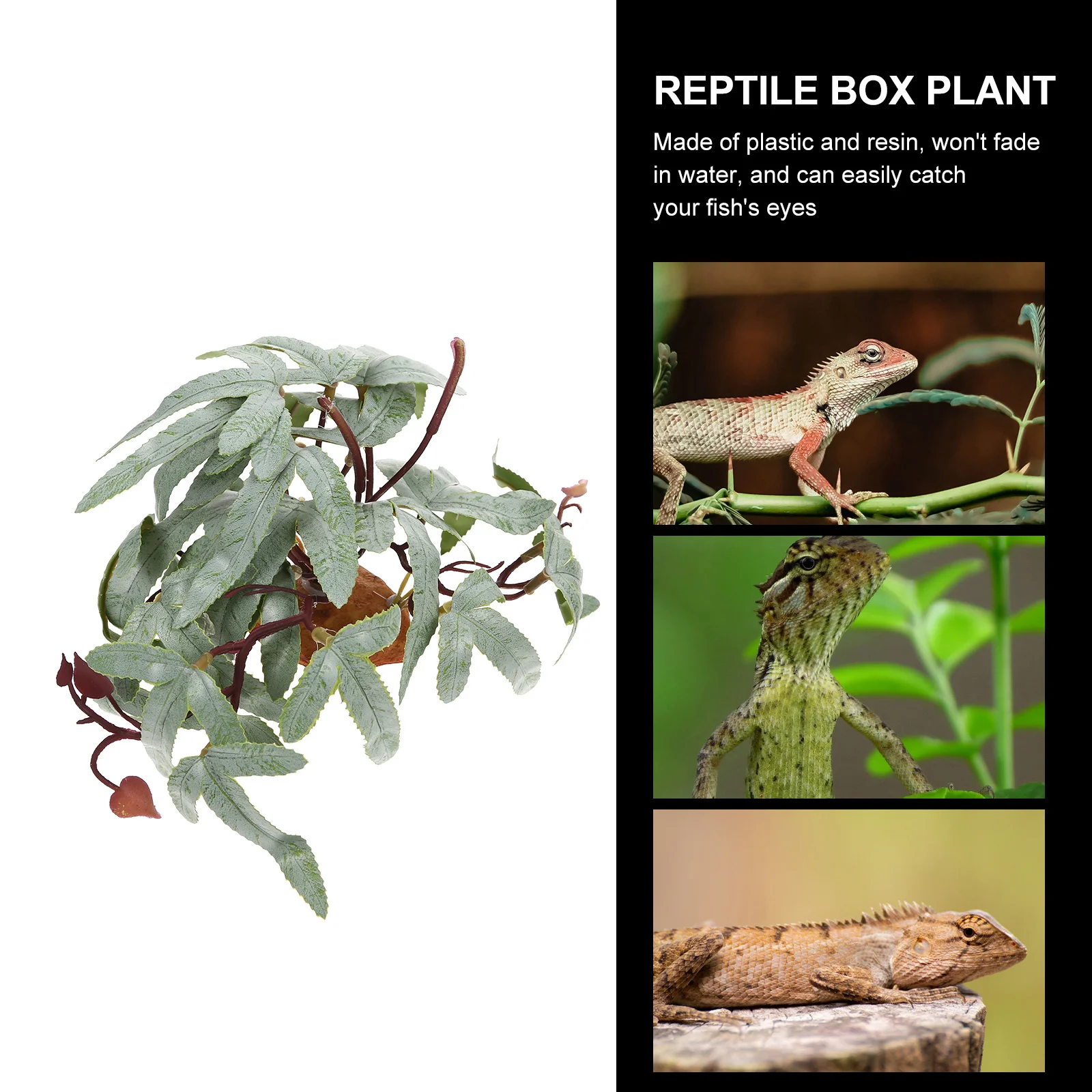 

Simulated Plant Reptile Box Accessories Chic Shape Vivid Colors Easy Maintenance Aquarium Landscape Decoration Fish Tank