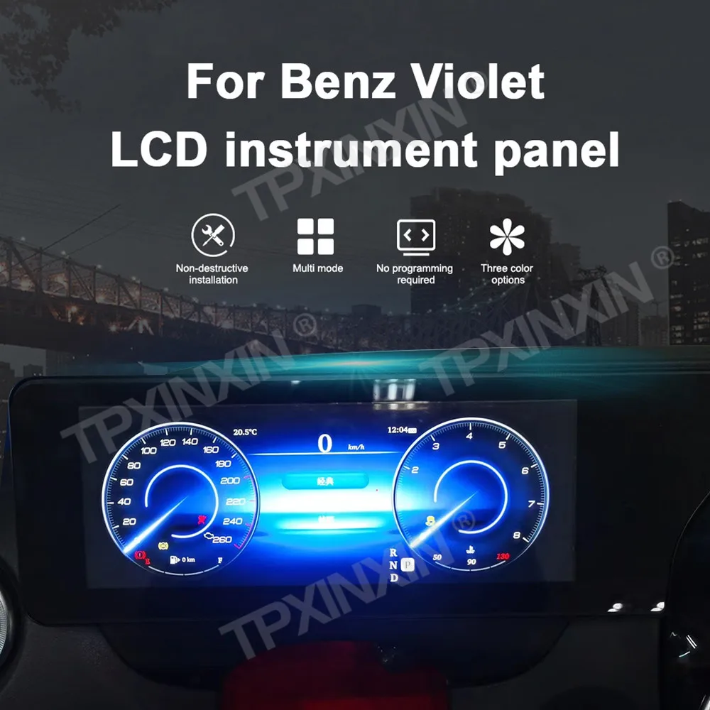 cluster For Mercedes Benz Violet Full LCD instrument Virtual Driving cluster Digital Dashboard Panel Cluster