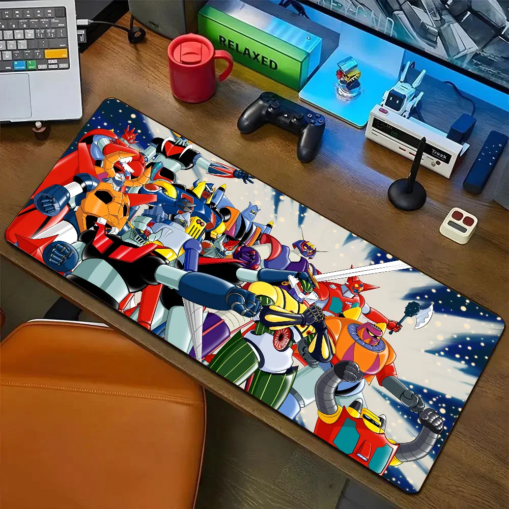 Rendizer And Actarus UFO Robot Keyboard Desk Mat Mousepad Goldorak Anime Mousepad Mouse Mat Desk Mat With Pad Gaming Accessorie