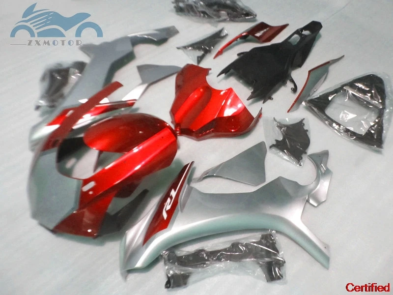 

New Fairing kit for YAMAHA R1 2015 2016 2017 2018 YZF R1 YZFR1 Customize ABS Injection fairing set red silver bodywork AD30