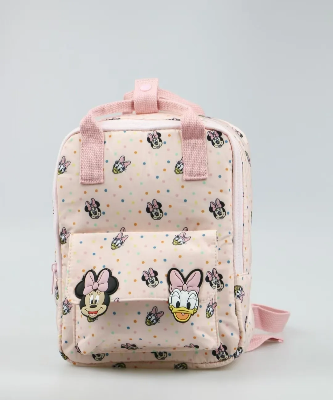 Minnie Mouse de dibujos animados de Disney, nueva mochila para niños, Mini mochila escolar, bolso de hombro bonito para niñas y niños