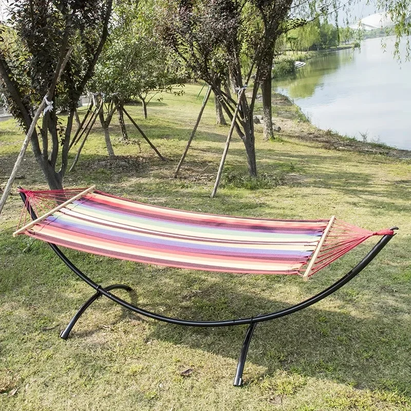 Outdoor leisure courtyard hammock, balcony, camping steel pipe swing hammock, hammock frame, adult hammock