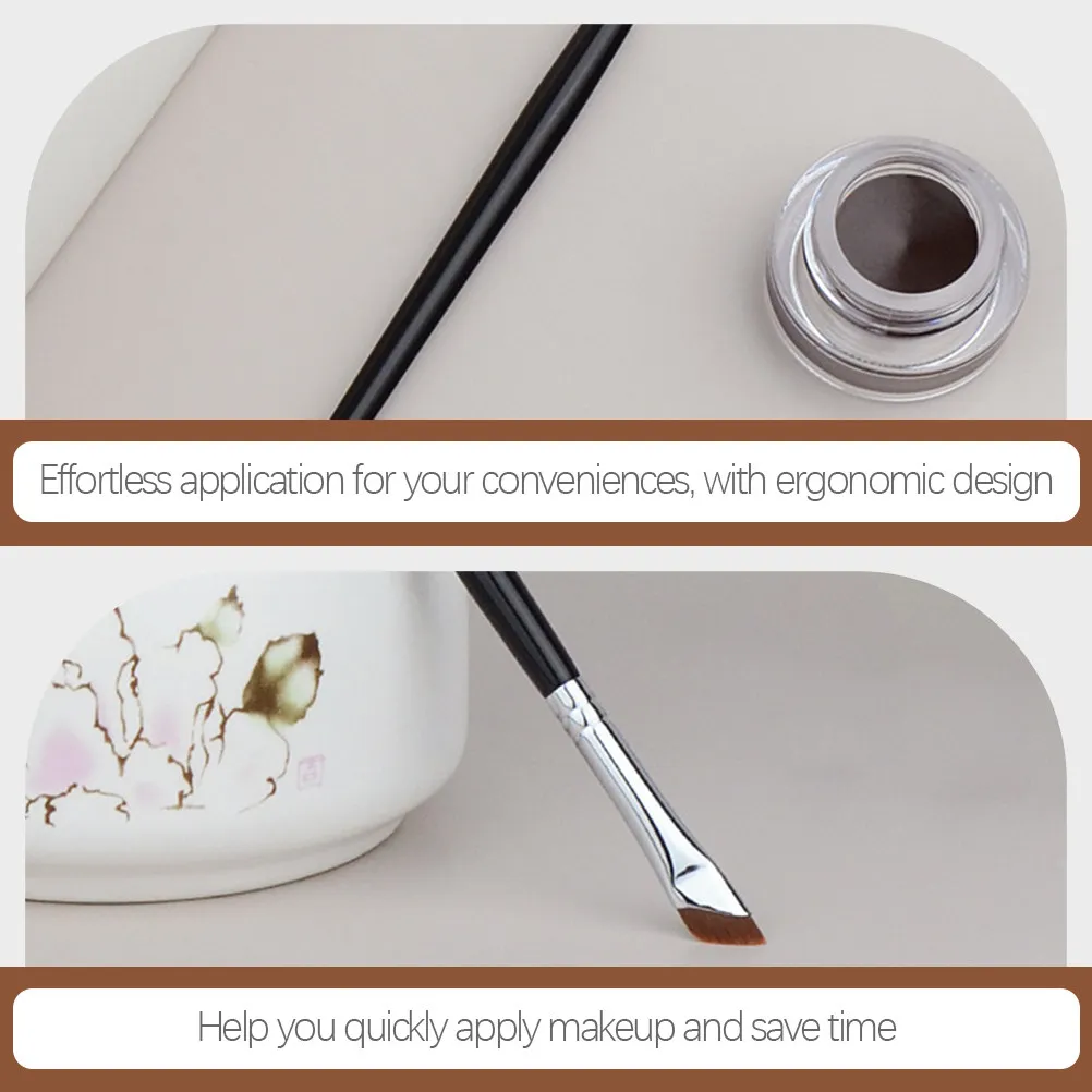 2 szt. Skośny pędzelek do brwi z ultra cienką końcówką, do eyelinera i modelowania brwi, z wygodnym uchwytem, odpowiedni dla wszystkich typów skóry.