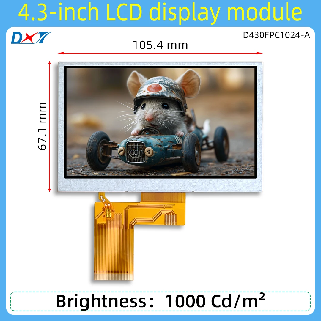4.3 Inch LCD Display 480*272 40pin RGB TTL High Brightness Screen TFT ILI6485