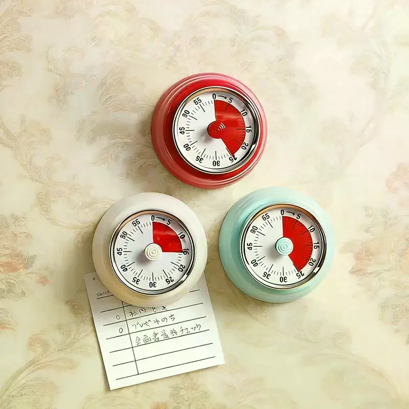 1 Pc Magnetic Mechanical Kitchen Timer Cooking Countdown Alarm Visible Time Manager Loud Reminder for Home & Office Use