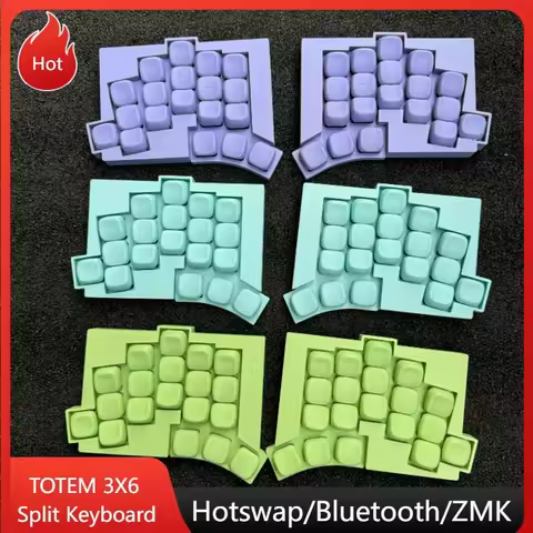 【New Listing】3X6 TOTEM Wireless Split Keyboard ZMK Custom Kailh Choc V1 Hot Swap Bluetooth/Wired Low Profile Keyboard Ergonomics