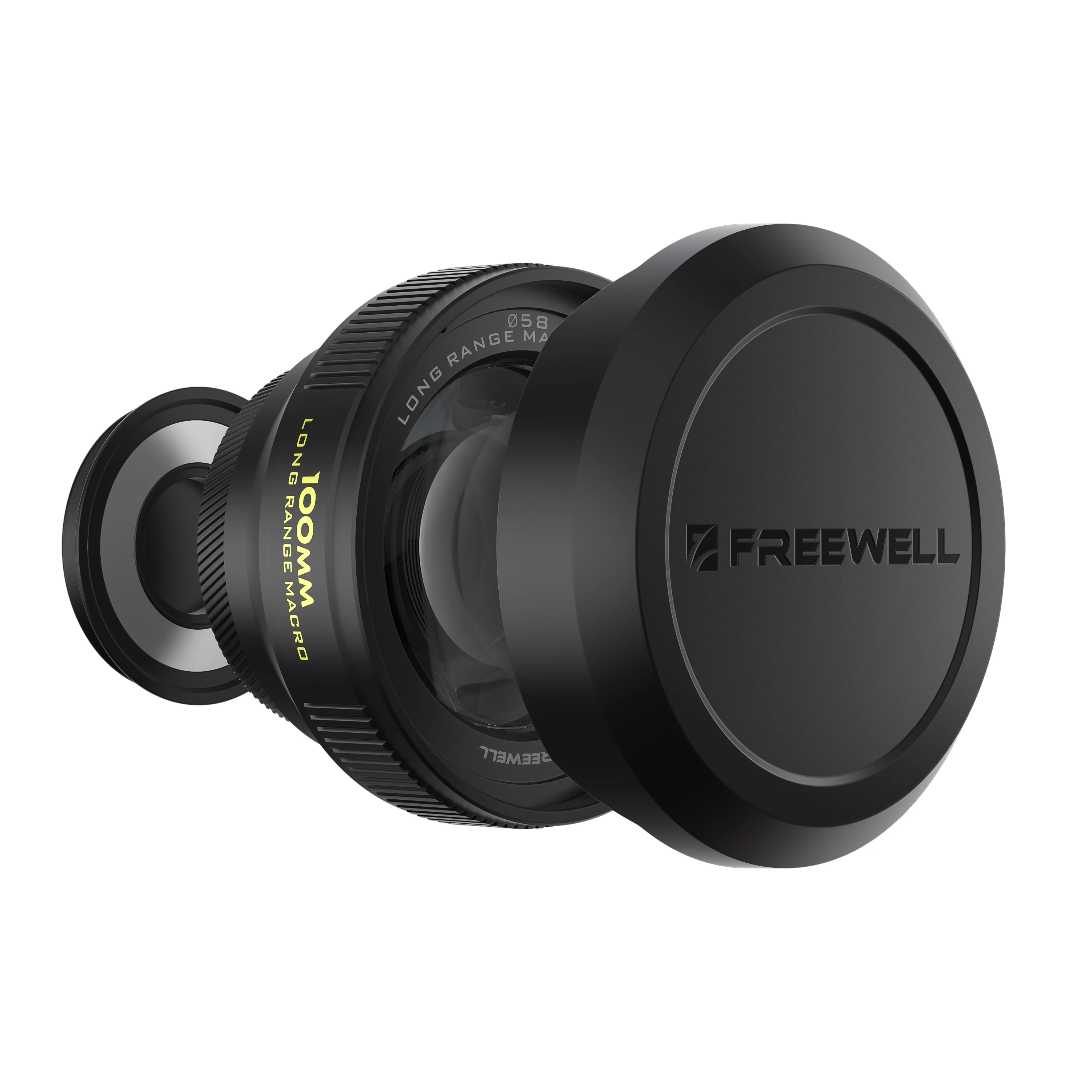 Freewell 100mm Long-Range Macro Lens Brings 3.4X Magnification and a 60mm Working Distance for 17MM Mount SmartPhone Case & Cage
