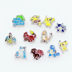 20pcs Mix Fire Dragon Floating Charms Living Glass Memory Lockets Bracelet Diy Jewelry Accessory