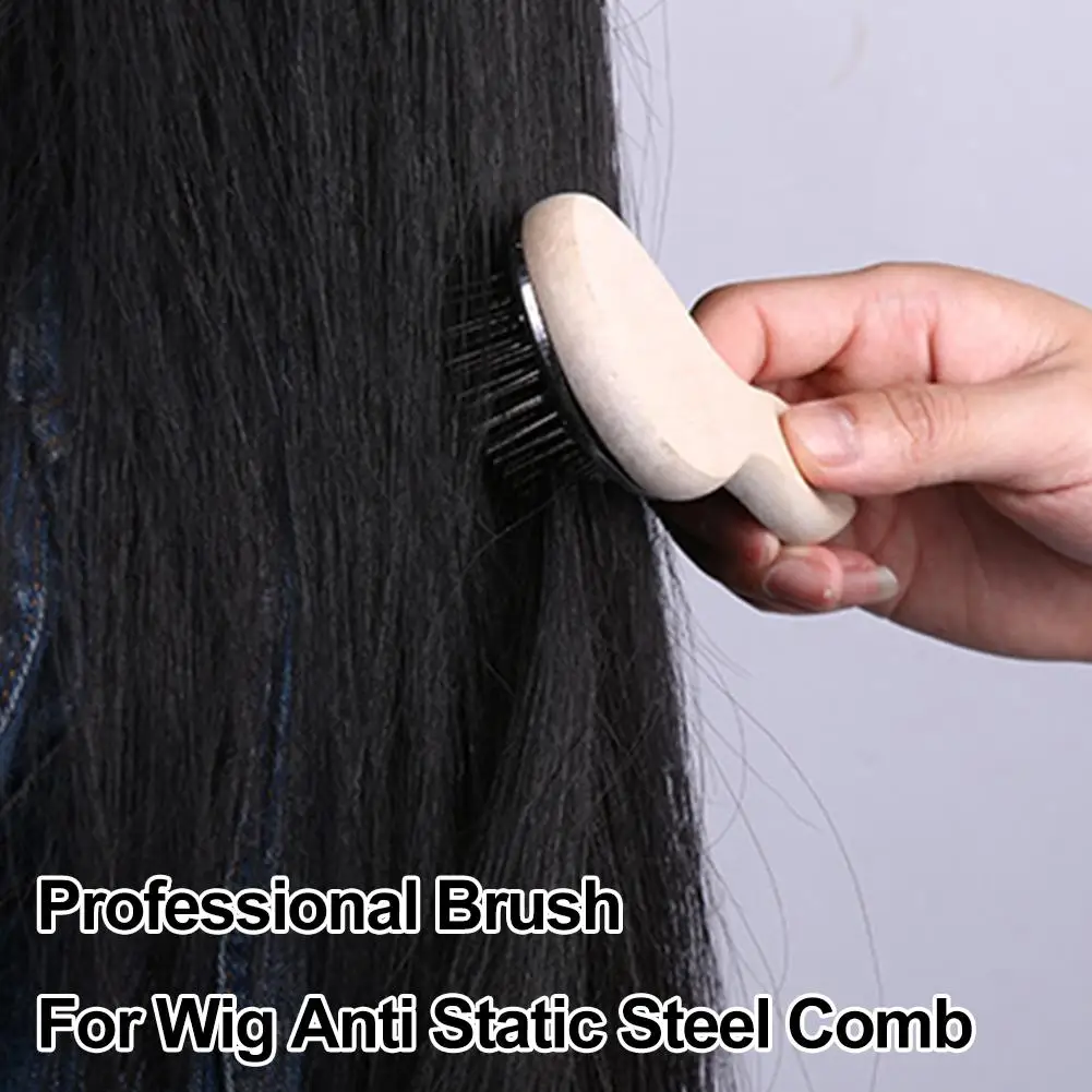 

Wig Steel Tooth Comb Professional Brush For Wig Anti Static Steel Comb For Tangle Hair Extensions Training G9T5