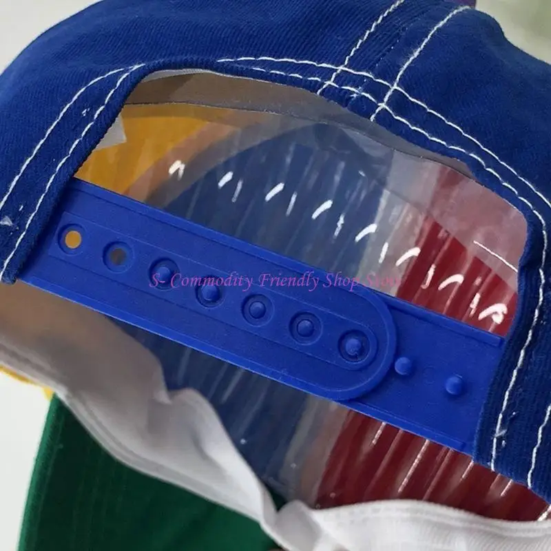 85AE قبعة بيسبول بألوان قوس قزح مع قبعة شمسية مروحية مرحة للمروحة #4